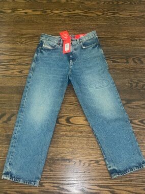 Diesel women Light Blue Straight Jeans